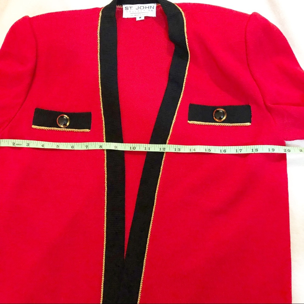 St John | Open Front Button Detail Wool Cardigan - image 8